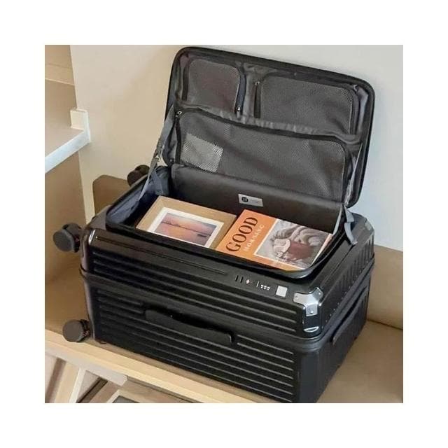 深倉1:9前開式行李箱 超大容量胖胖箱 20吋/28吋 行李箱 旅行箱 出國 擴容 抗摔 防撞 萬向輪旅行箱 密碼鎖