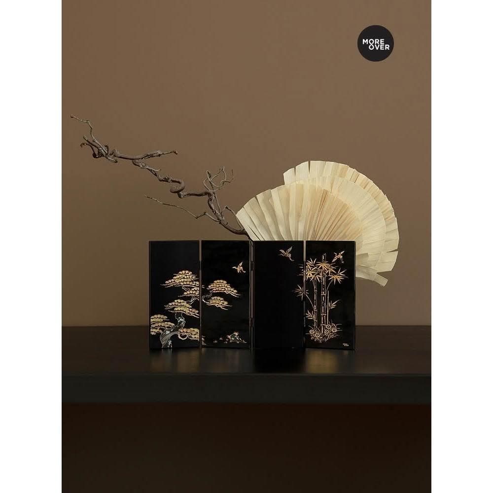 Moreover閑林隱逸桌面小屏風擺件古風新中式禮品喬遷文創生日禮物