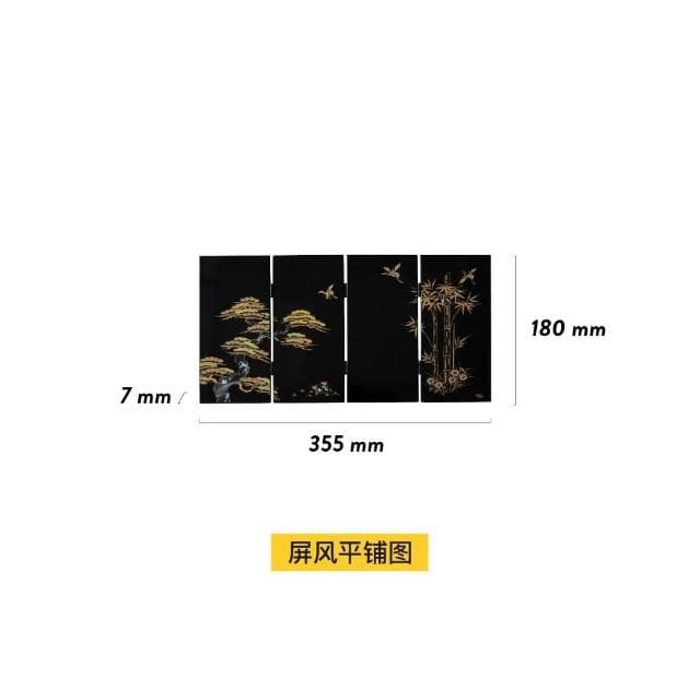 Moreover閑林隱逸桌面小屏風擺件古風新中式禮品喬遷文創生日禮物