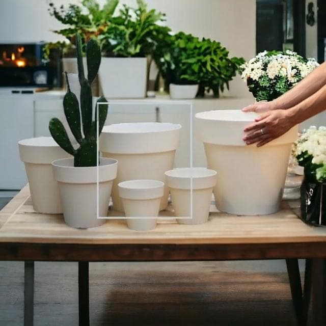 《斑啾植選》透氣疏水盆35#|北歐風|附底盤|盆栽容器|簡約無印風 |盆器|多肉植物|觀葉植物