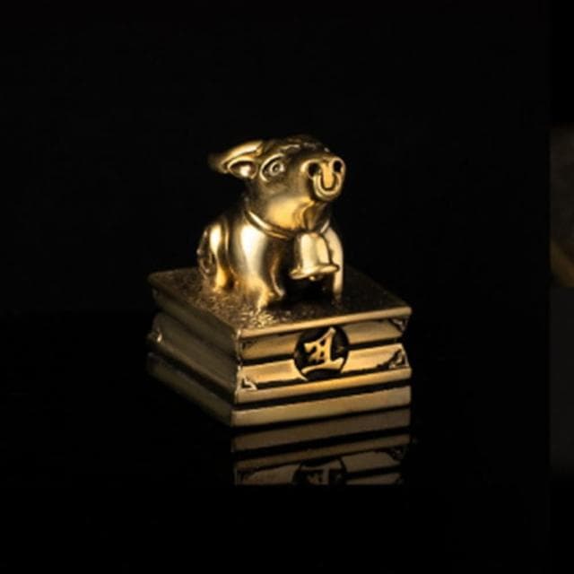 【Jaunty King】JK銀飾 黃銅 十二生肖賜福慶典 印章(彌月禮盒|生肖印章|造型印章|個人章|六分印章)