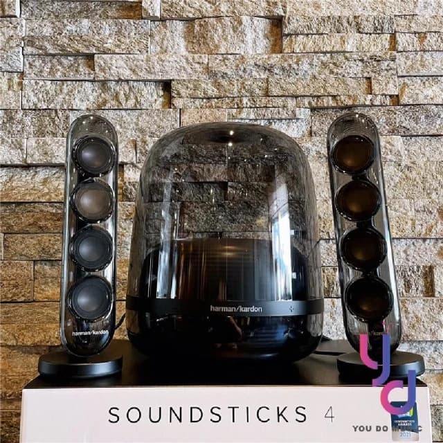 【Harman Kardon】哈曼卡頓 Harman Kardon SoundSticks 4 水母 藍牙喇叭 〔黑/白〕 2.1 聲道 重低音 140瓦 公司貨(harman kardon soundsticks 4 藍芽 音響)