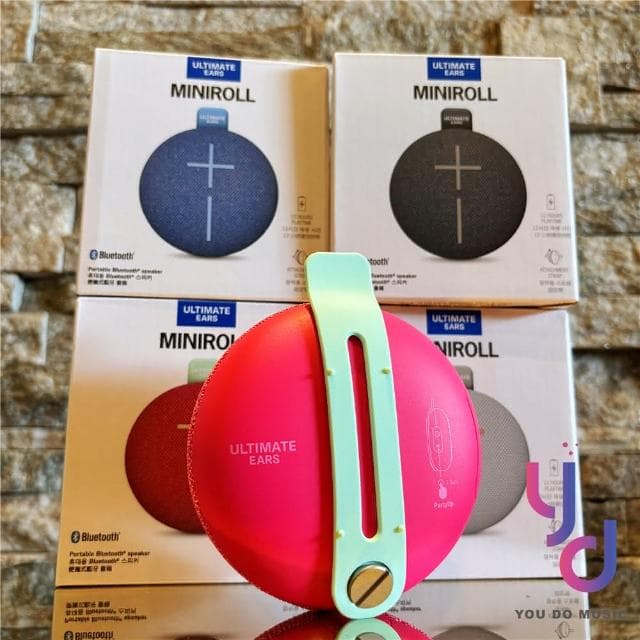 羅技 UE Ultimate Ears Miniroll 便攜式 藍牙 喇叭 音響 黑白粉藍 台灣 公司貨 2年保固