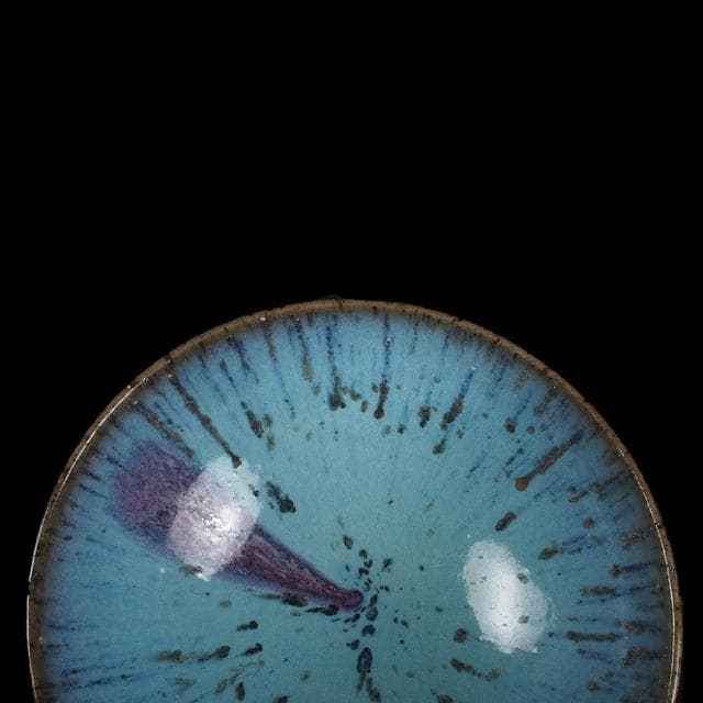 《博古珍藏》宋 鈞窯天藍釉紫斑碗  早期收藏 老件瓷器 博物館級文物
