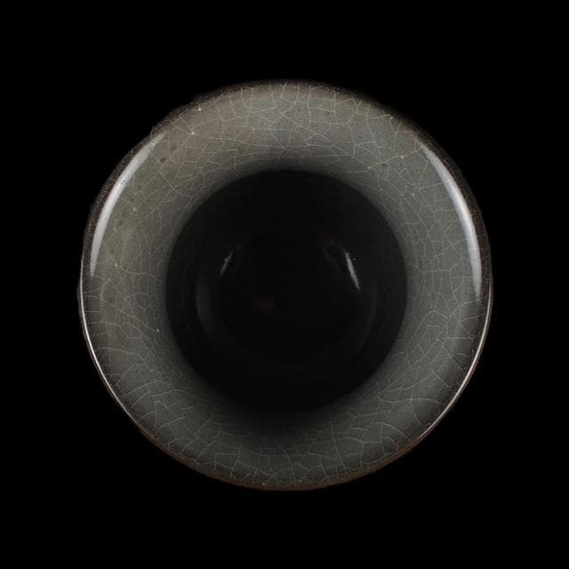 《博古珍藏》宋 官窯渣斗式尊 早期收藏 老件瓷器 博物館級文物