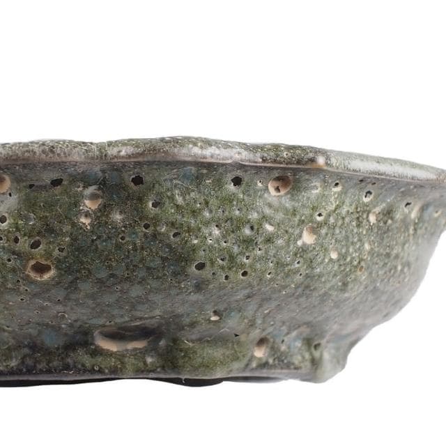 《博古珍藏》宋 官窯綠釉花口洗 早期收藏 老件瓷器