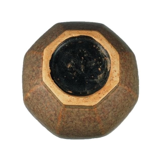 《博古珍藏》宋 吉州窯黃釉觀音菩薩古佛坐像圖玉壺春瓶 早期收藏