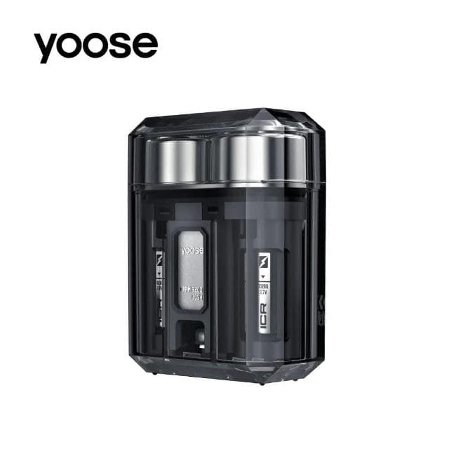yoose 有色 ICE 全透明隨身電動刮鬍刀 透明灰 IPX7防水/60天續航/110g輕量設計
