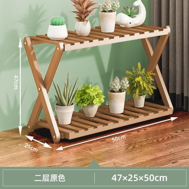 材質保證 陽臺花架子室內多層實木客廳傢用置物架多肉綠蘿花盆架裝飾植物架花架子 傢用盆栽 盆栽花架 多層花架