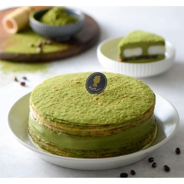 6吋好抹千層蛋糕(抹茶 千層 蛋糕 麻糬 紅豆 甜點 彌月 生日 可麗餅)