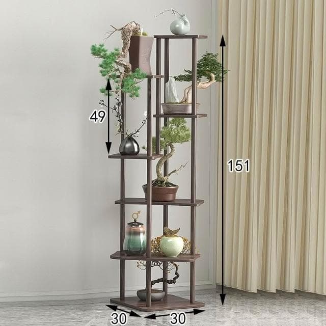 免運 中式木花架子室內外客廳陽臺多肉植物多層盆栽花臺現代簡約置物架 聚寶盆架 盆栽架 展示邊桌 花瓶架 古董架