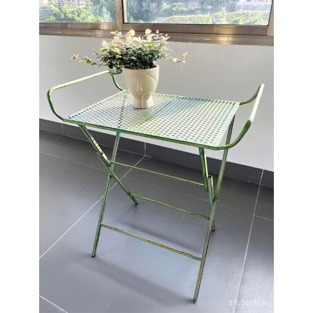 🎉特價下殺 花架 陽臺花架 落地架 鐵藝花架戶外折疊小桌子陽臺花架落地式家居綠植簡約複古花幾耐用 植物花架 盆栽架