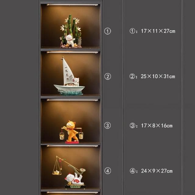一桶金招財貓擺件喬遷開業禮物新中式客廳電視櫃公司收銀臺裝飾品