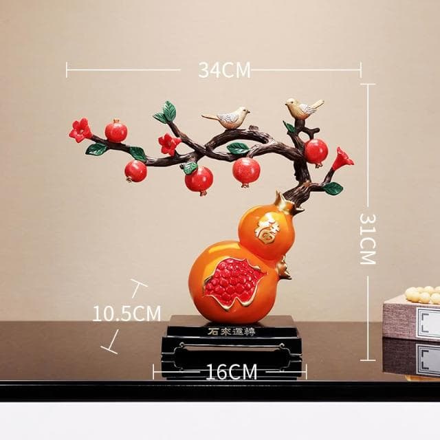 柿柿如意柿子家居飾品玄關櫃擺件新中式客廳酒櫃裝飾喬遷之喜禮物
