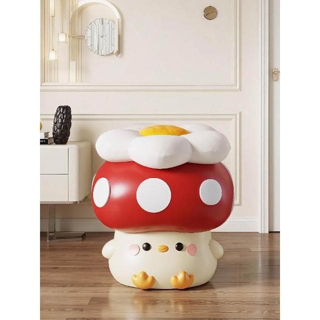 創意可愛蘑菇換鞋凳入戶玄關進門家用落地擺件搬新房喬遷新居禮物