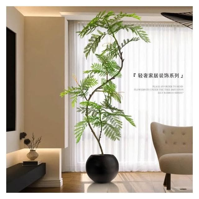 藍花楹仿真綠植高端室內客廳門店網紅ins風裝飾大型落地盆栽仿生 盆栽 居傢裝飾 仿真植物 人造樹 假樹 假植物