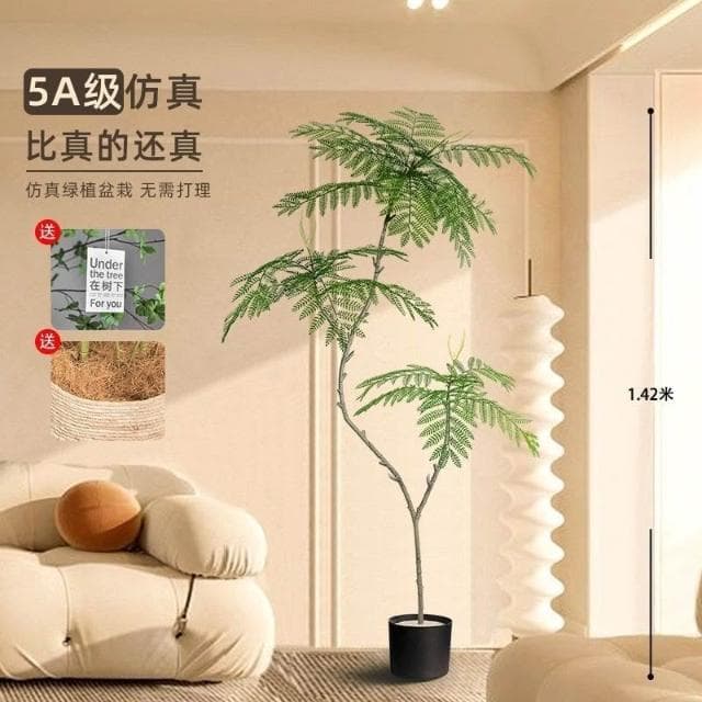 藍花楹仿真綠植高端室內客廳門店網紅ins風裝飾大型落地盆栽仿生 盆栽 居傢裝飾 仿真植物 人造樹 假樹 假植物