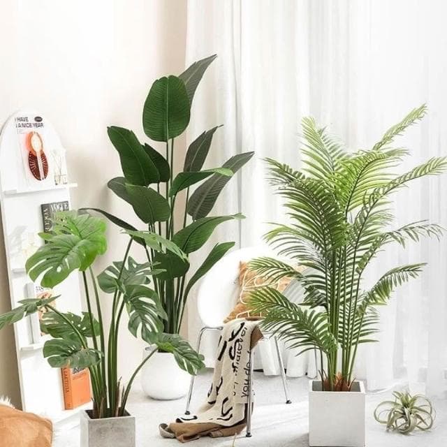 北歐植物假植物仿真植物大型旅人蕉龜背葉仿真綠植室內盆栽假旅人蕉客廳家居龜背葉琴葉榕落地擺件