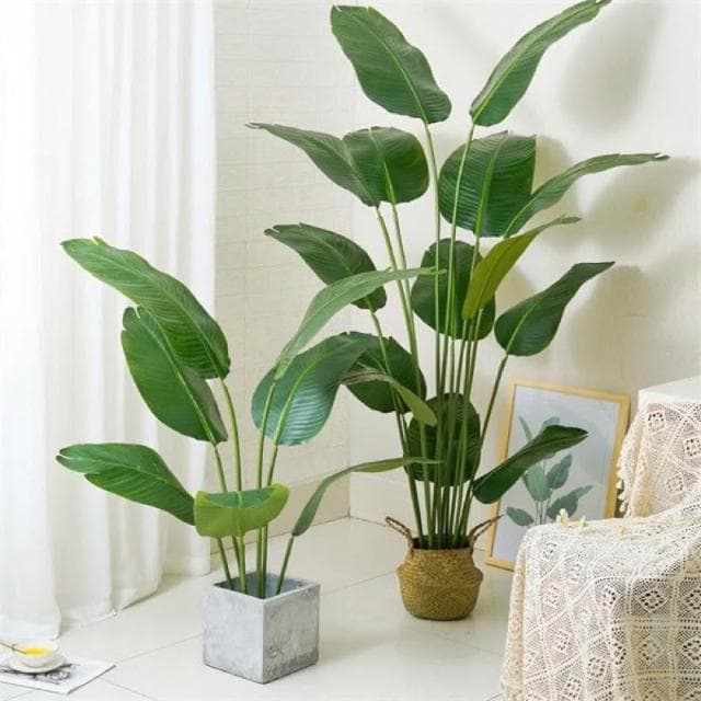 北歐植物假植物仿真植物大型旅人蕉龜背葉仿真綠植室內盆栽假旅人蕉客廳家居龜背葉琴葉榕落地擺件
