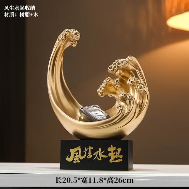風生水起擺件 客廳招財裝飾 喬遷禮品 桌面裝飾 入宅擺件 入厝禮物 風水擺件