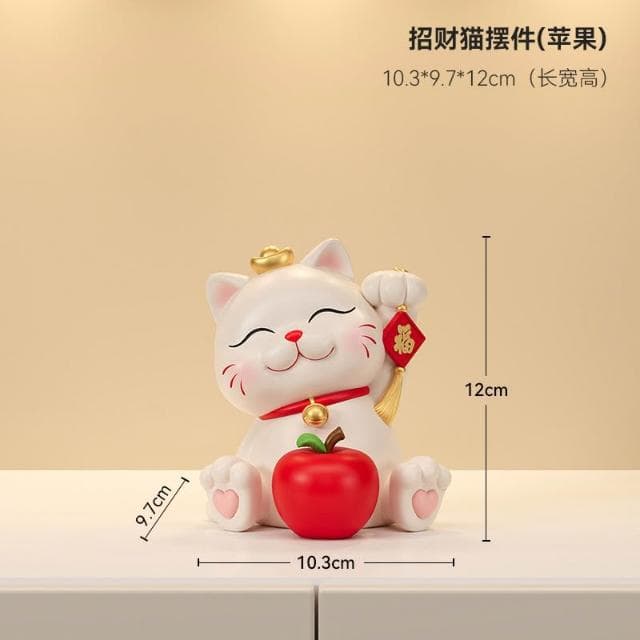 桃甜也居家生活 招財貓鑰匙收納玄關擺飾入戶門口鞋櫃新房家居裝飾品喬遷新居禮品