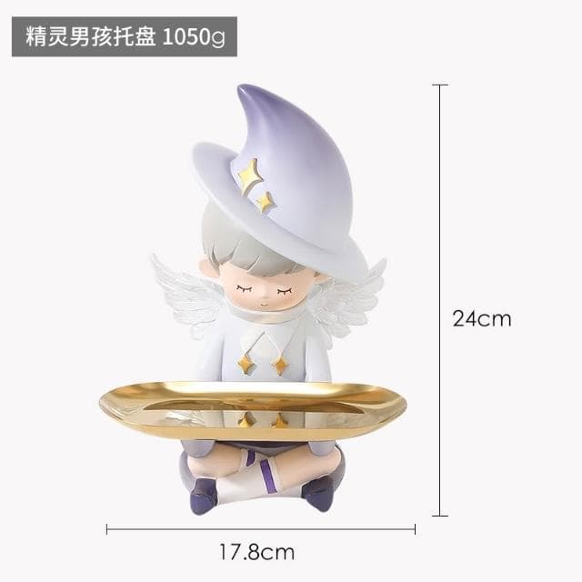 桃甜也居家生活 招財貓鑰匙收納玄關擺飾入戶門口鞋櫃新房家居裝飾品喬遷新居禮品