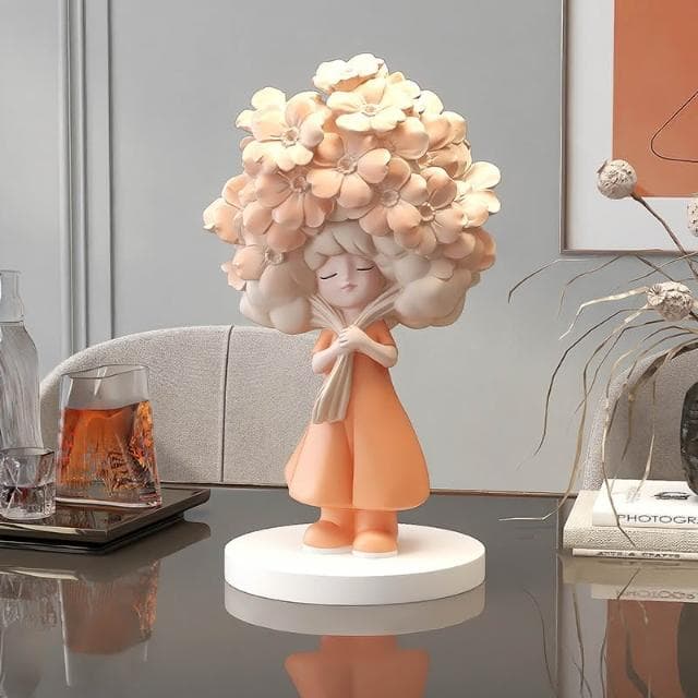 桃甜也居家生活 奶油風女孩擺飾客廳電視櫃酒櫃玄關家居裝飾品高級感生日喬遷禮物