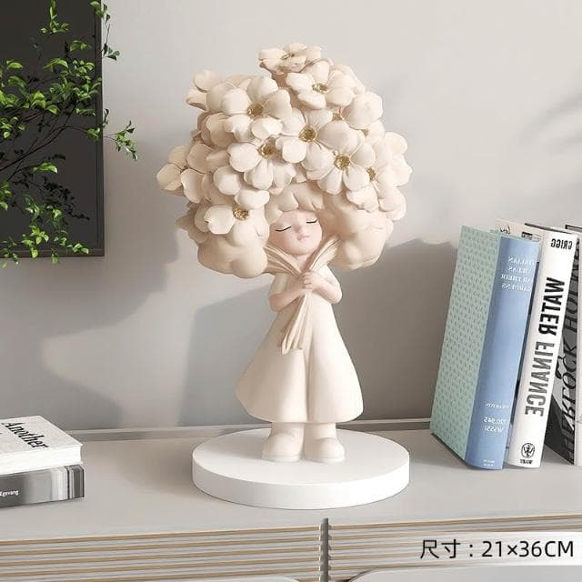 桃甜也居家生活 奶油風女孩擺飾客廳電視櫃酒櫃玄關家居裝飾品高級感生日喬遷禮物