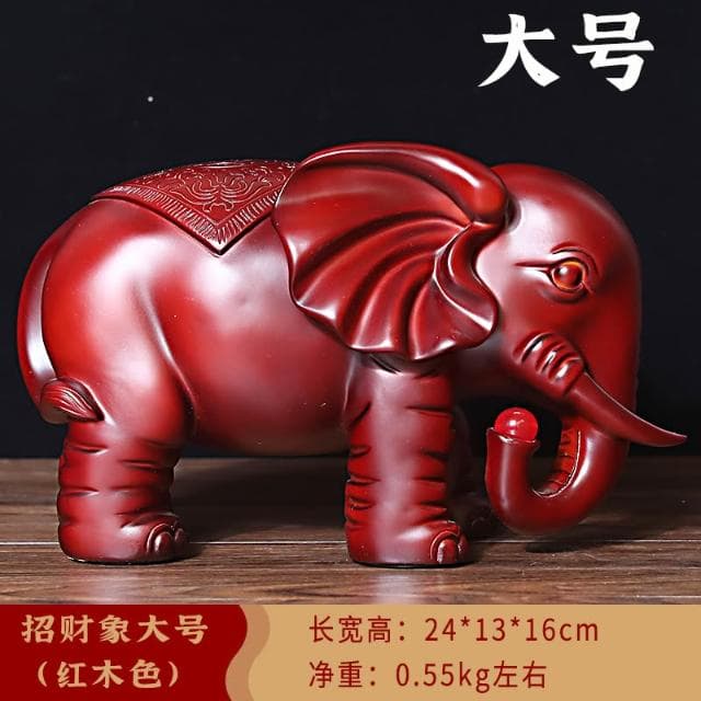 桃甜也居家生活 招財大象擺飾一對客廳玄關電視酒櫃辦公室工藝裝飾品喬遷開業禮品