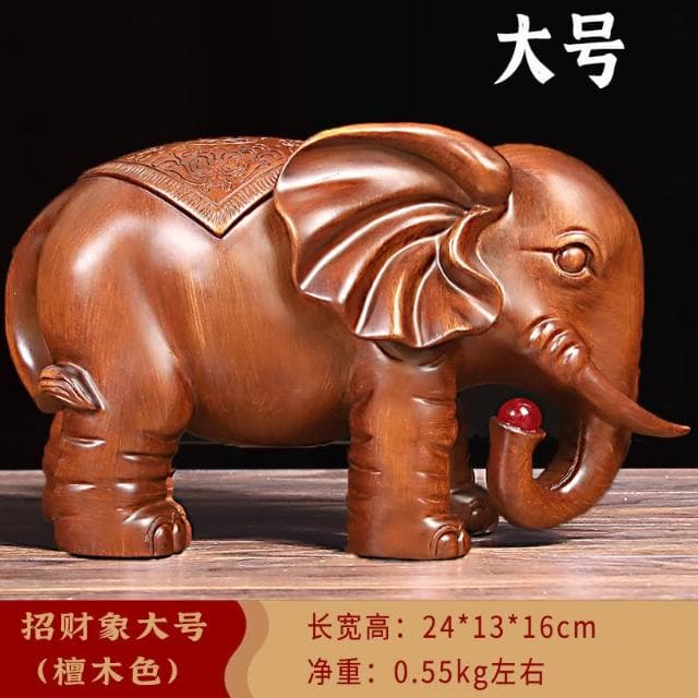 桃甜也居家生活 招財大象擺飾一對客廳玄關電視酒櫃辦公室工藝裝飾品喬遷開業禮品
