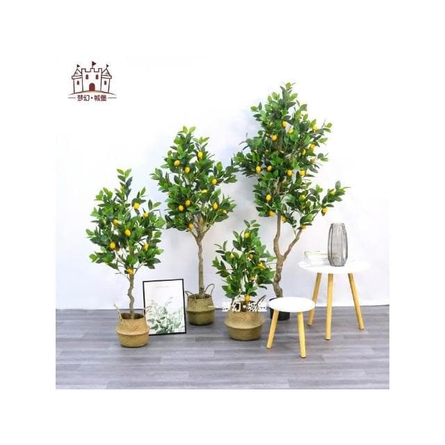 免運到府 仿真樹檸檬樹 仿真綠植盆栽 室內水果盆景 北歐風落地擺件 裝飾假樹植物