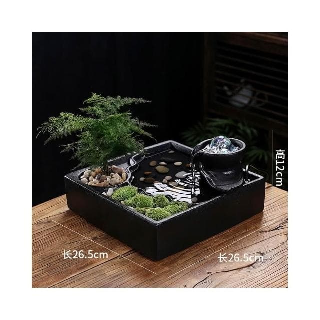 流水生財 循環水招財 風水球噴泉 辦公室桌面茶几小擺件 開業喬遷禮物 時來運轉 療癒小物 辦公室風水陶瓷擺件