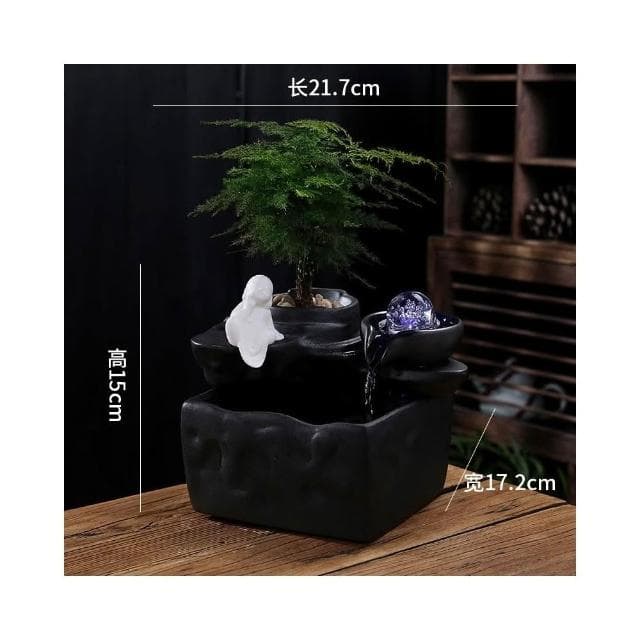 流水生財 循環水招財 風水球噴泉 辦公室桌面茶几小擺件 開業喬遷禮物 時來運轉 療癒小物 辦公室風水陶瓷擺件