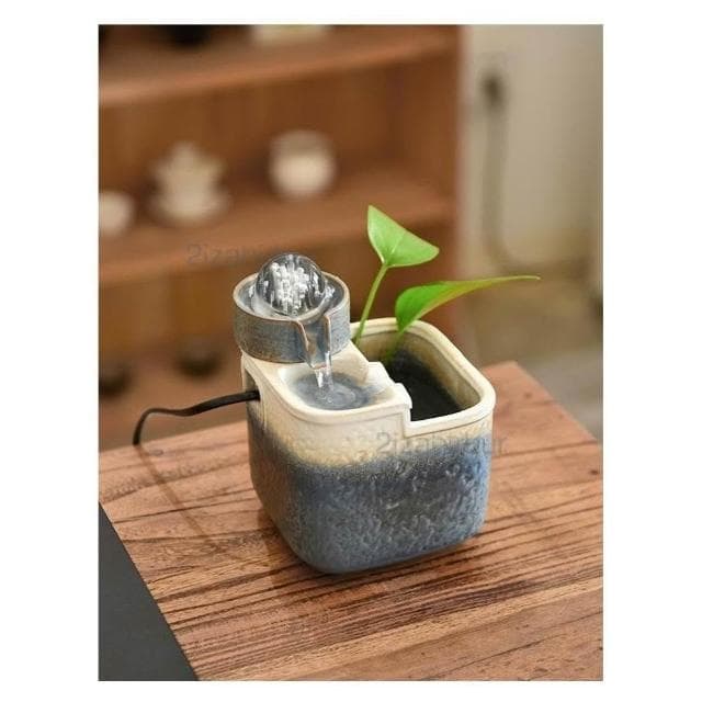 流水擺件 循環風水球 辦公室桌面擺件 開業喬遷禮物 時來運轉 療癒小物 辦公室風水陶瓷擺件 陶瓷噴泉流水罐