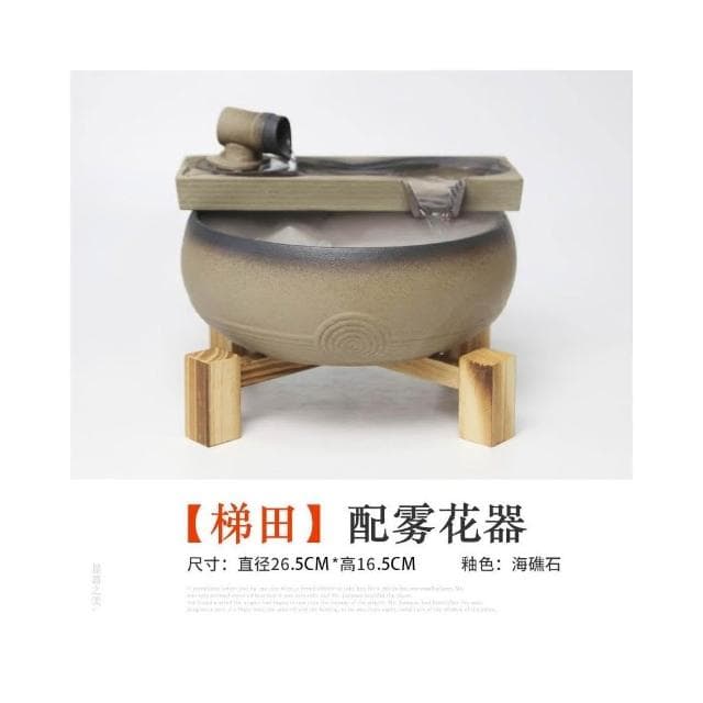 流水擺件 循環風水球 辦公室桌面擺件 開業喬遷禮物 時來運轉 療癒小物 辦公室風水陶瓷擺件 陶瓷噴泉流水罐