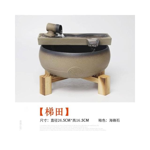 流水擺件 循環風水球 辦公室桌面擺件 開業喬遷禮物 時來運轉 療癒小物 辦公室風水陶瓷擺件 陶瓷噴泉流水罐