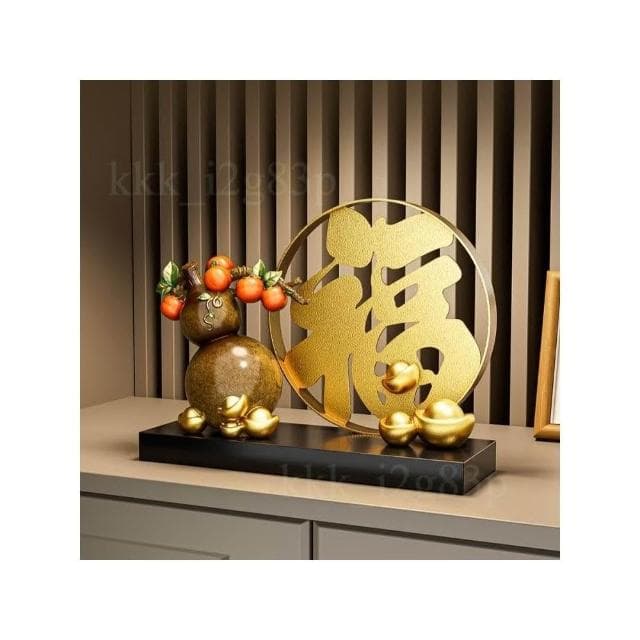 金元寶葫蘆擺件 客廳輕奢高檔擺件 招財玄關酒櫃裝飾 搬家喬遷禮物 創意裝飾品 辦公室擺件 玄關桌面擺件