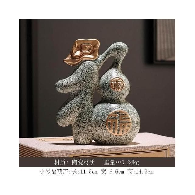 葫蘆擺件 陶瓷工藝品 客廳玄關創家居裝飾 喬遷禮物 裝飾品擺件 風水擺件 玄關擺飾