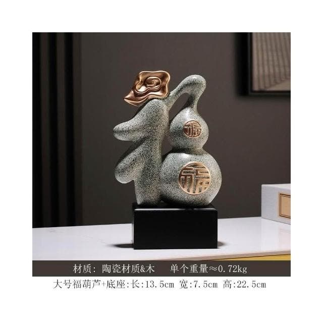 葫蘆擺件 陶瓷工藝品 客廳玄關創家居裝飾 喬遷禮物 裝飾品擺件 風水擺件 玄關擺飾