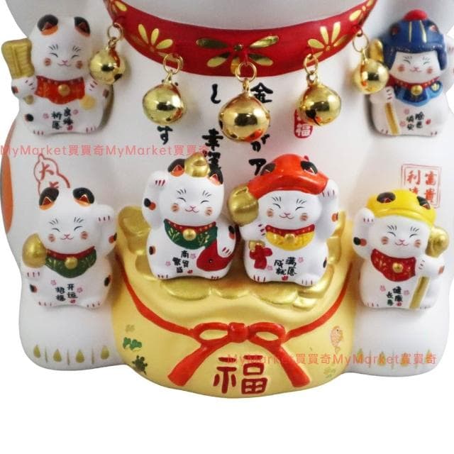 🌟日本進口🌟金運七福神招財貓(高27cm) 開店送禮 開業禮品 風水開運 招財擺飾 開運招財貓 祈福招財貓 陶瓷擺件