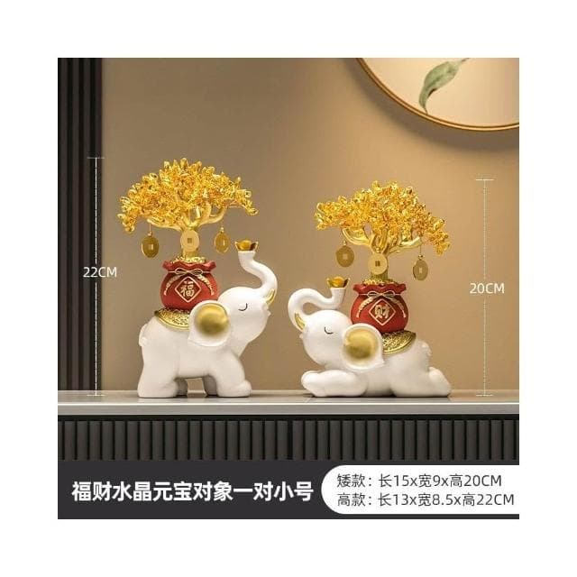 招財大象 財福大象 水晶元寶大象 髮財樹 搖錢樹 水晶發財樹 招財擺飾 玄關擺飾 客廳擺飾 喬遷 開幕 開幕送禮