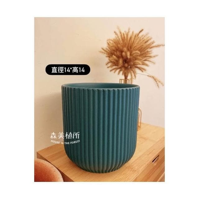 陶盆 簡約線條盆 北歐INS風 觀葉植物 水泥盆 盆器 盆栽