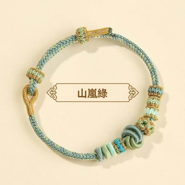🎗飾間首飾鋪 鈴蘭花編織手繩首飾黃金轉運珠手工半成品情侶手鍊飾品紅繩
