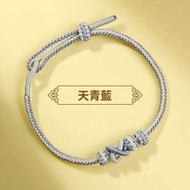 🎗飾間首飾鋪 鈴蘭花編織手繩首飾黃金轉運珠手工半成品情侶手鍊飾品紅繩