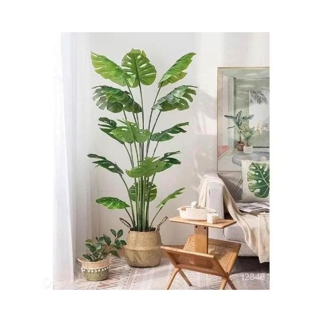 🔥部分現貨 北歐ins風仿真植物 客廳仿真綠植龜背竹小盆栽 假綠植擺件 裝飾假花仿真花擺設 綠植裝飾擺件 擺飾假花