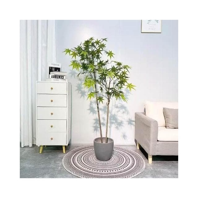 ✨可開發票✨ins仿真紅綠植楓樹盆栽北歐現代輕奢客廳房間網紅室內落地假樹 假植物落地擺件居傢裝飾 仿真植物 人造植物