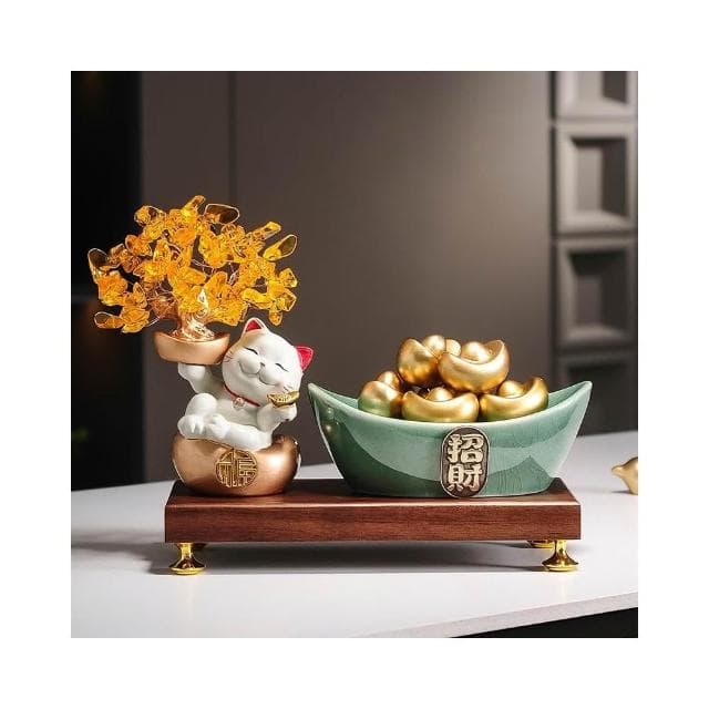招財聚寶盆擺件新中式家居客廳辦公室博古架高檔裝飾品喬遷禮物