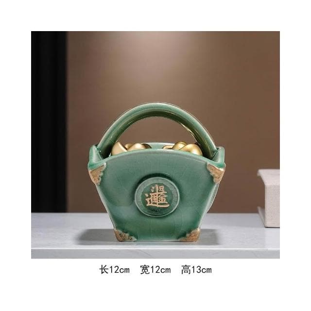 招財聚寶盆擺件新中式家居客廳辦公室博古架高檔裝飾品喬遷禮物