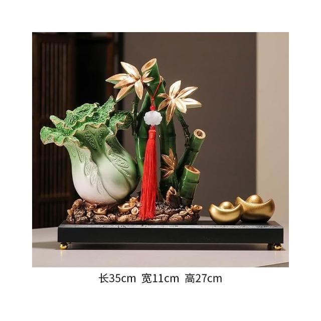 招財白菜擺件百財節節高升客廳玄關辦公桌面裝飾喬遷禮品開業禮物