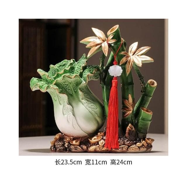 招財白菜擺件百財節節高升客廳玄關辦公桌面裝飾喬遷禮品開業禮物